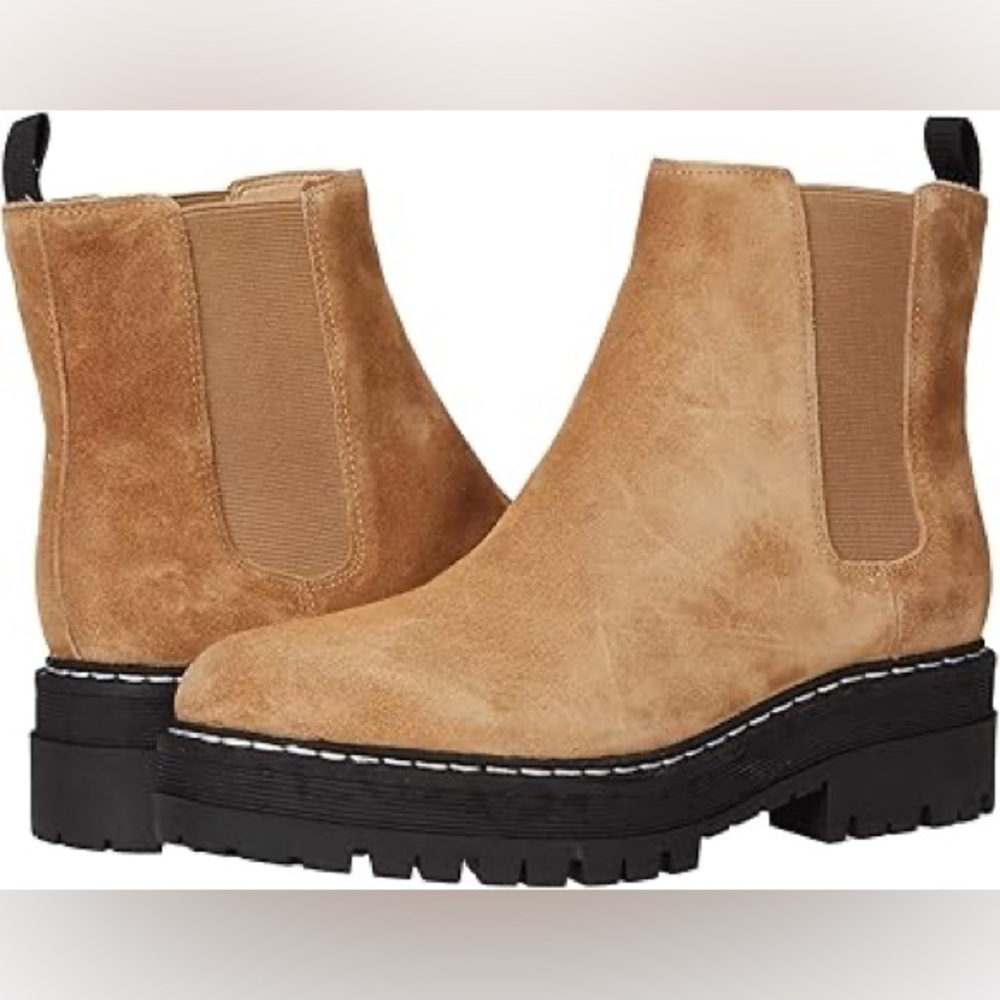 Marc Fisher Pirro Leather Suede Chelsea Boots